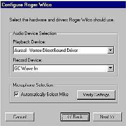 Roger Wilco Sound Configuration