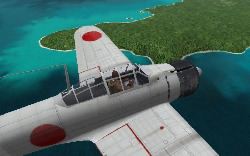 A6M2 with pilot, high above the Solomon's