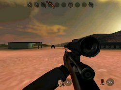 A heavily armed Red goes gunning