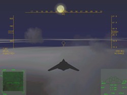 USAF F117 Outside View with HUD