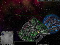 The Borg Assimilator - notice the amount of detail put into each vessel. You can also zoom in and out from the 3D map area to get a close look or a broader picture of what is happening.