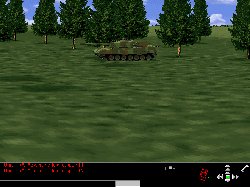 A Leopard II stalks the woods.